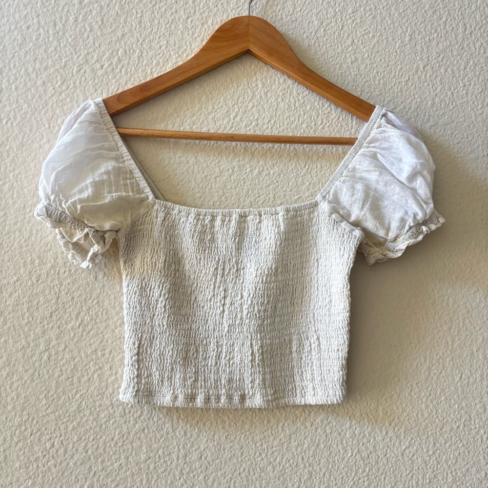 Billabong Ruched Top Puff Sleeves